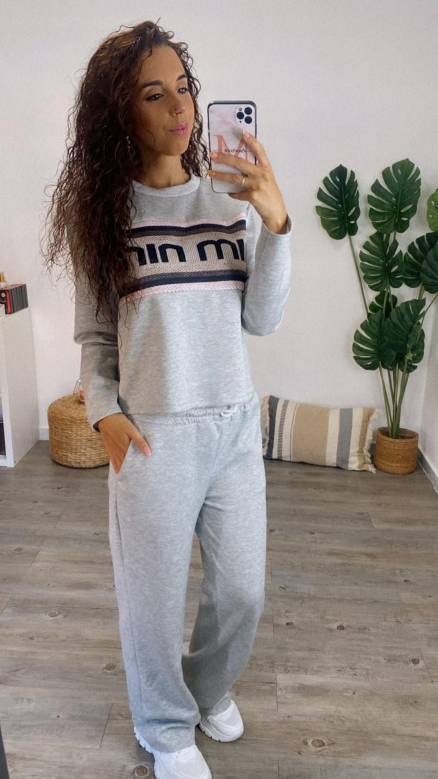 CONJUNTO MIU MIU GRIS