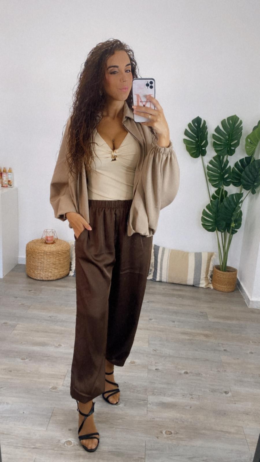 PANTALÓN BOMBACHO SATINADO