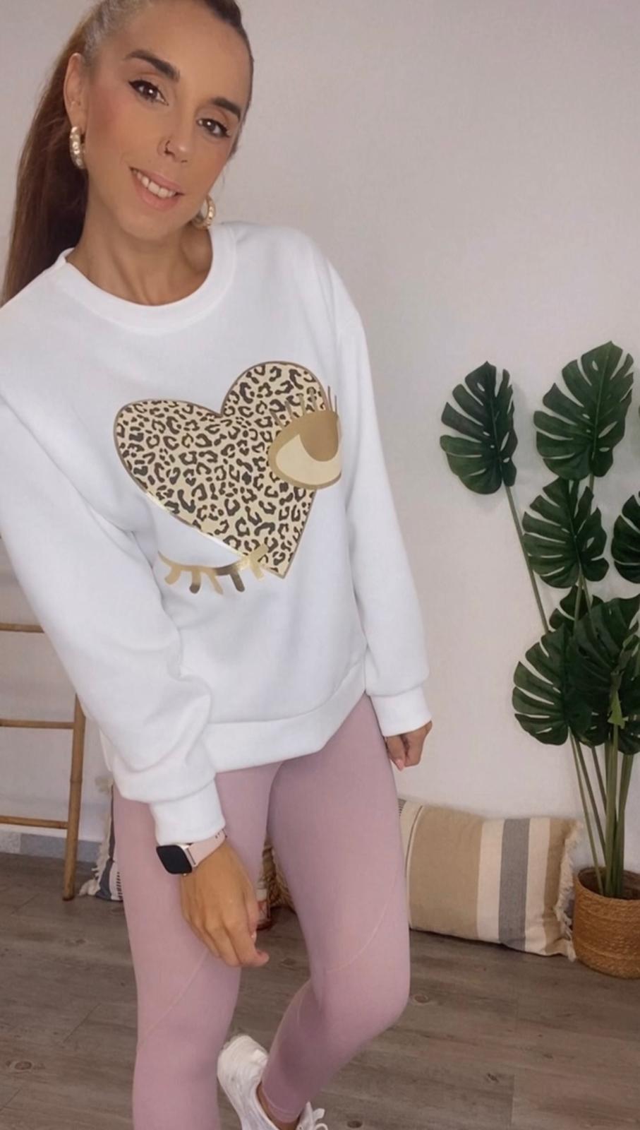 SUDADERA CORAZÓN ORO