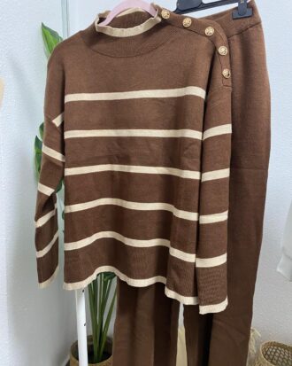 CONJUNTO DANIELA (MARRON Y NEGRO)